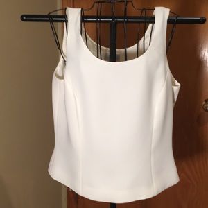 Cream sleeveless shell